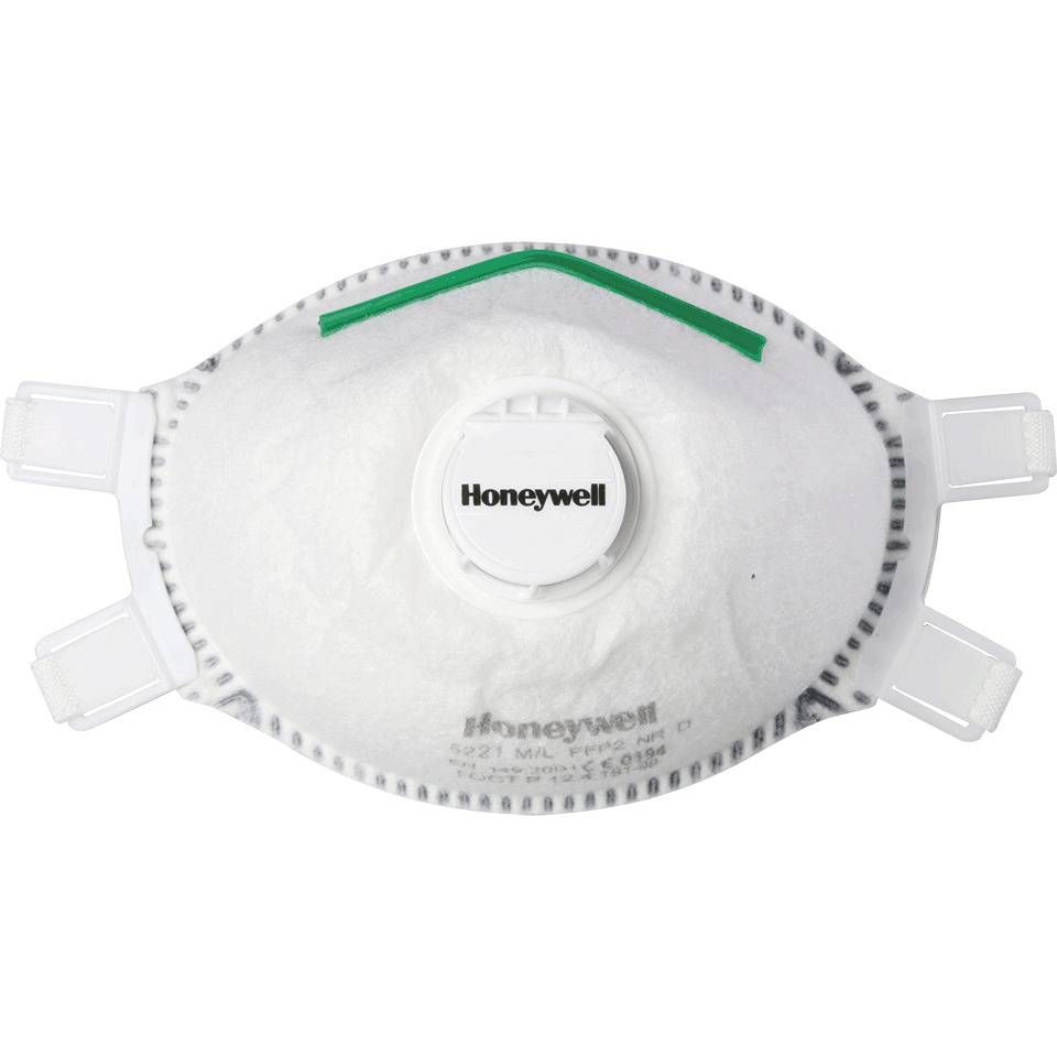 Honeywell filtrierende Halb-/Feinstaubmaske 5221 FFP2D, EN 149, mit Ventil, 5/VE