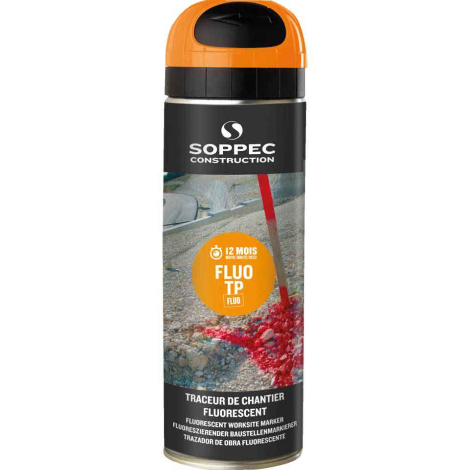 SOPPEC Markierfarbe Fluo T.P., für ca. 10 Monate, orange, fluoreszierend, 500ml/Dose