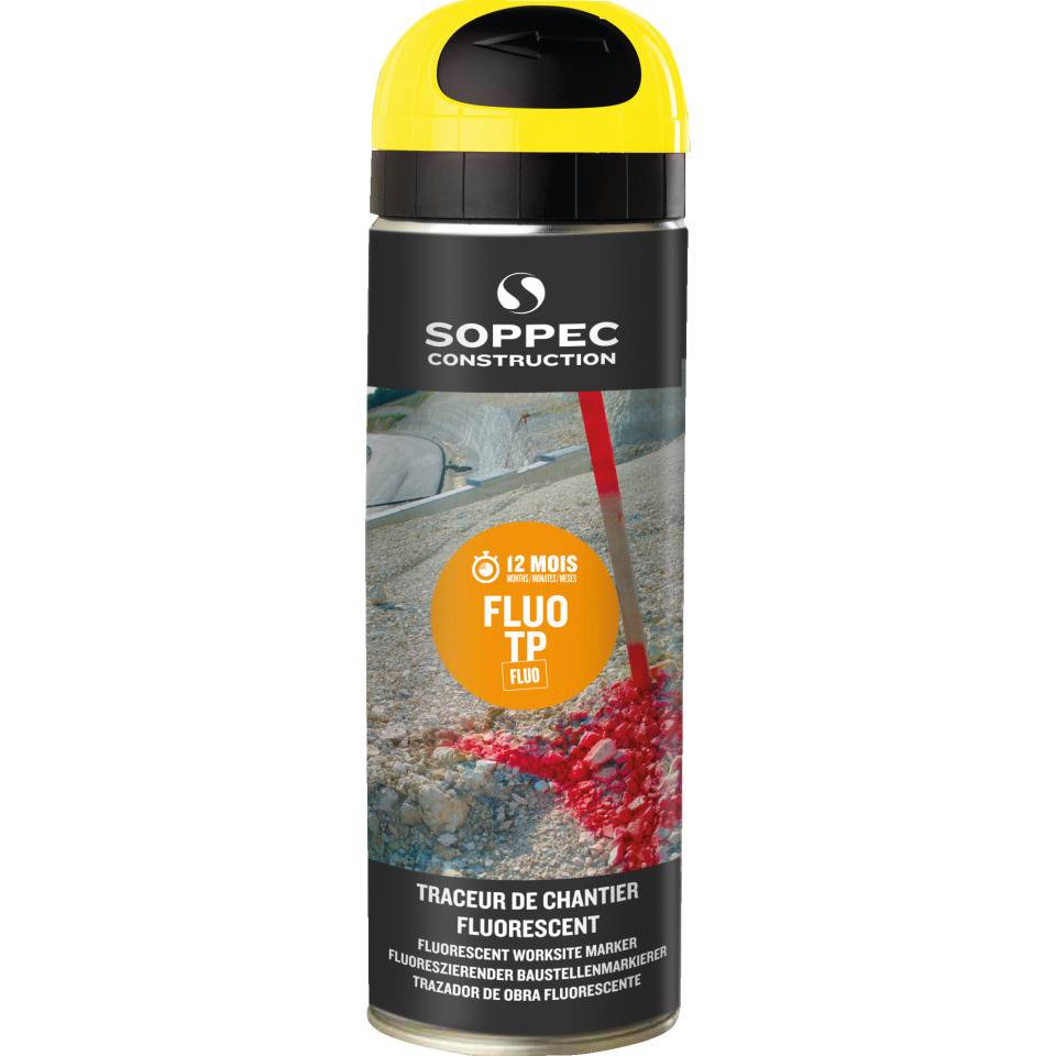SOPPEC Markierfarbe Fluo T.P., für ca. 10 Monate, gelb, fluoreszierend, 500ml/Dose
