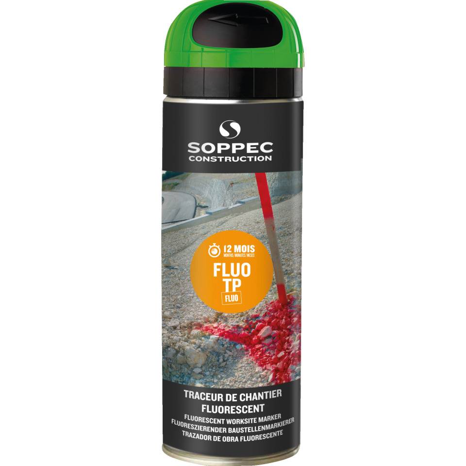 SOPPEC Markierfarbe Fluo T.P., für ca. 10 Monate, grün, fluoreszierend, 500ml/Dose