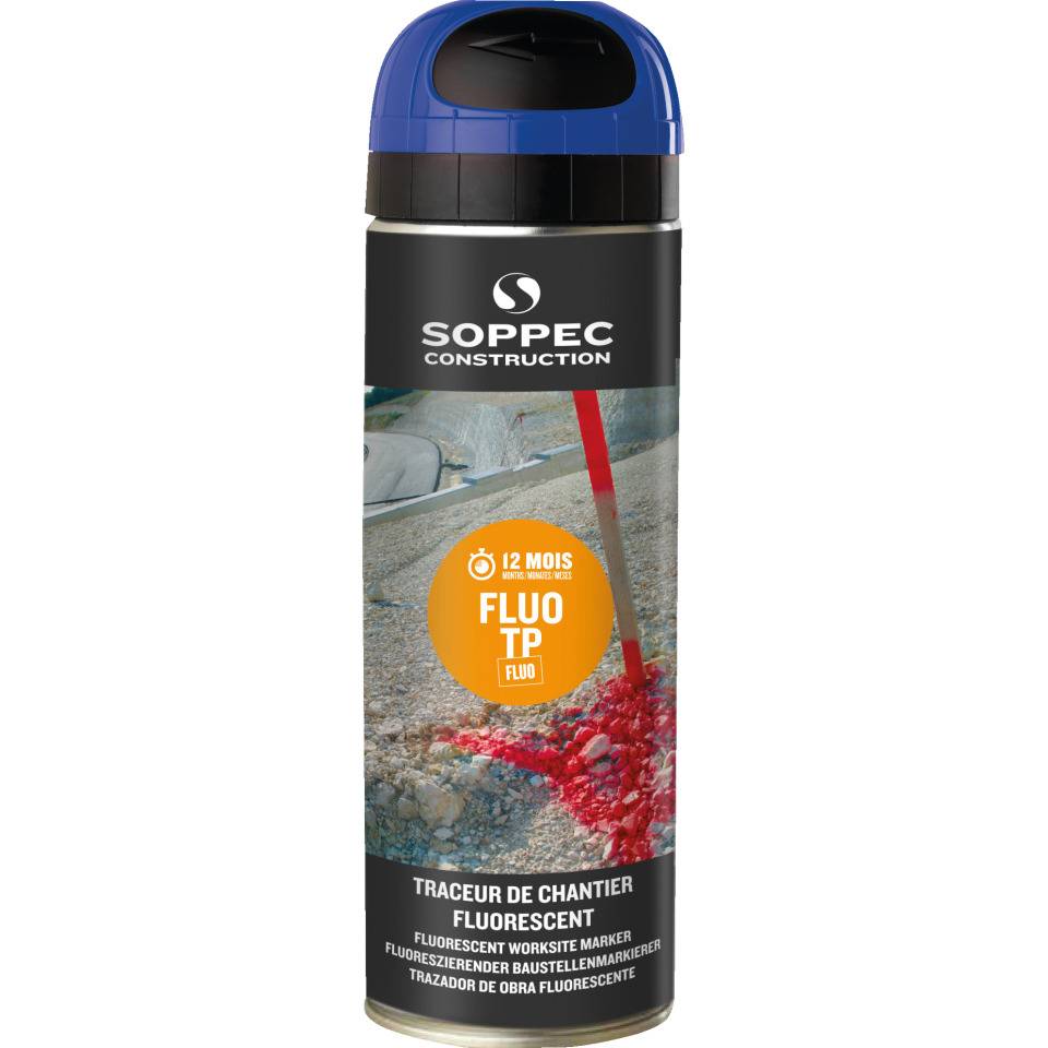 SOPPEC Markierfarbe Fluo T.P., für ca. 10 Monate, blau, fluoreszierend, 500ml/Dose