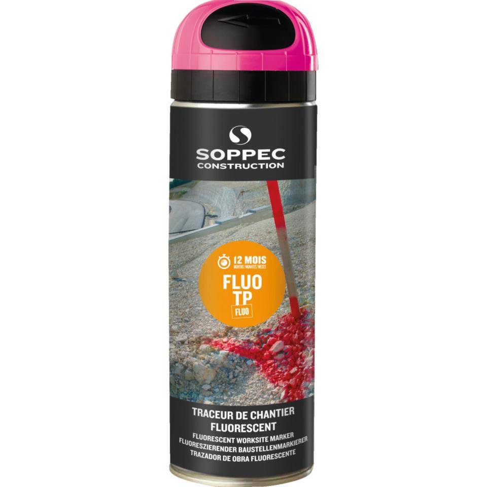 SOPPEC Markierfarbe Fluo T.P., für ca. 10 Monate, pink, fluoreszierend, 500ml/Dose