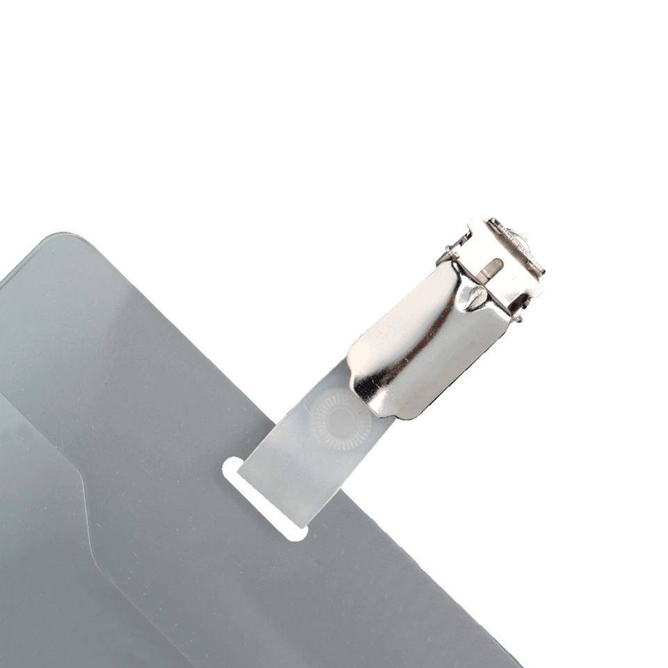 DURABLE Namensschilder-Set mit Clip, transparent, Hartfolie, 90x60mm, 20/VE