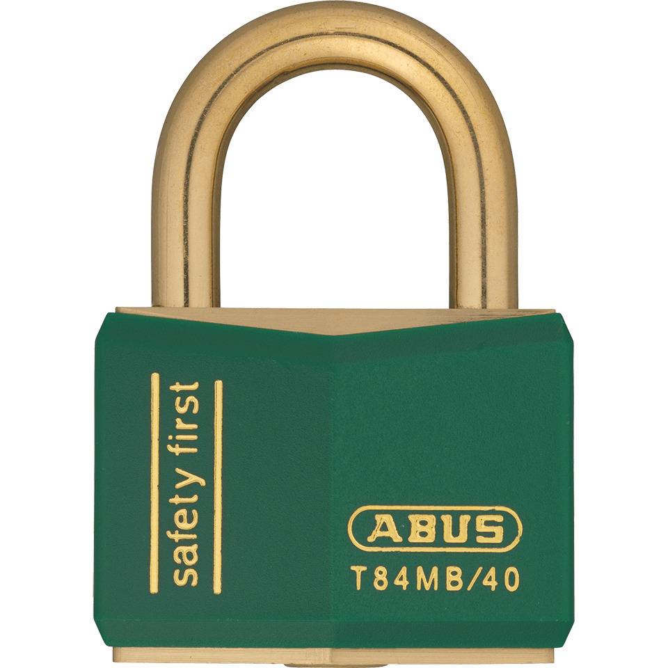 ABUS Vorhängeschloss, grün, verschiedenschl., Kunststoffummantelung, 2 Schlüsseln