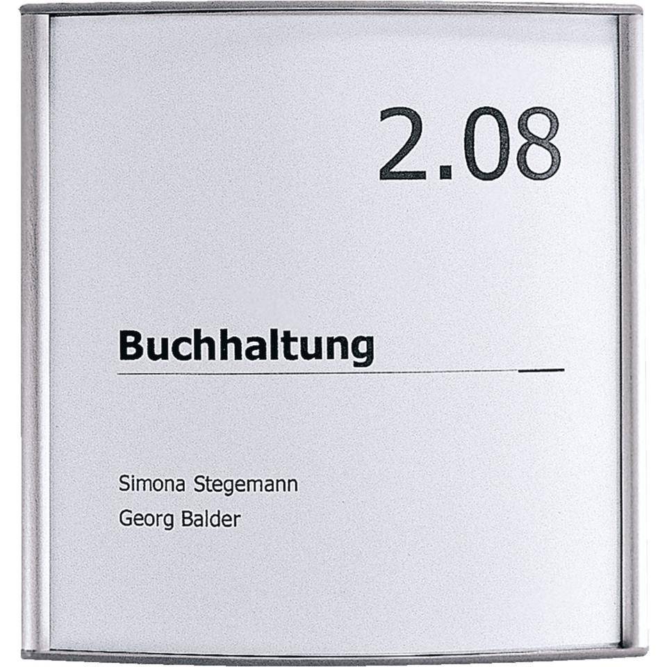 Türschild Infosoft vista, inkl. Sauger, Befestigungsmaterial, Aluminium, 150x150mm