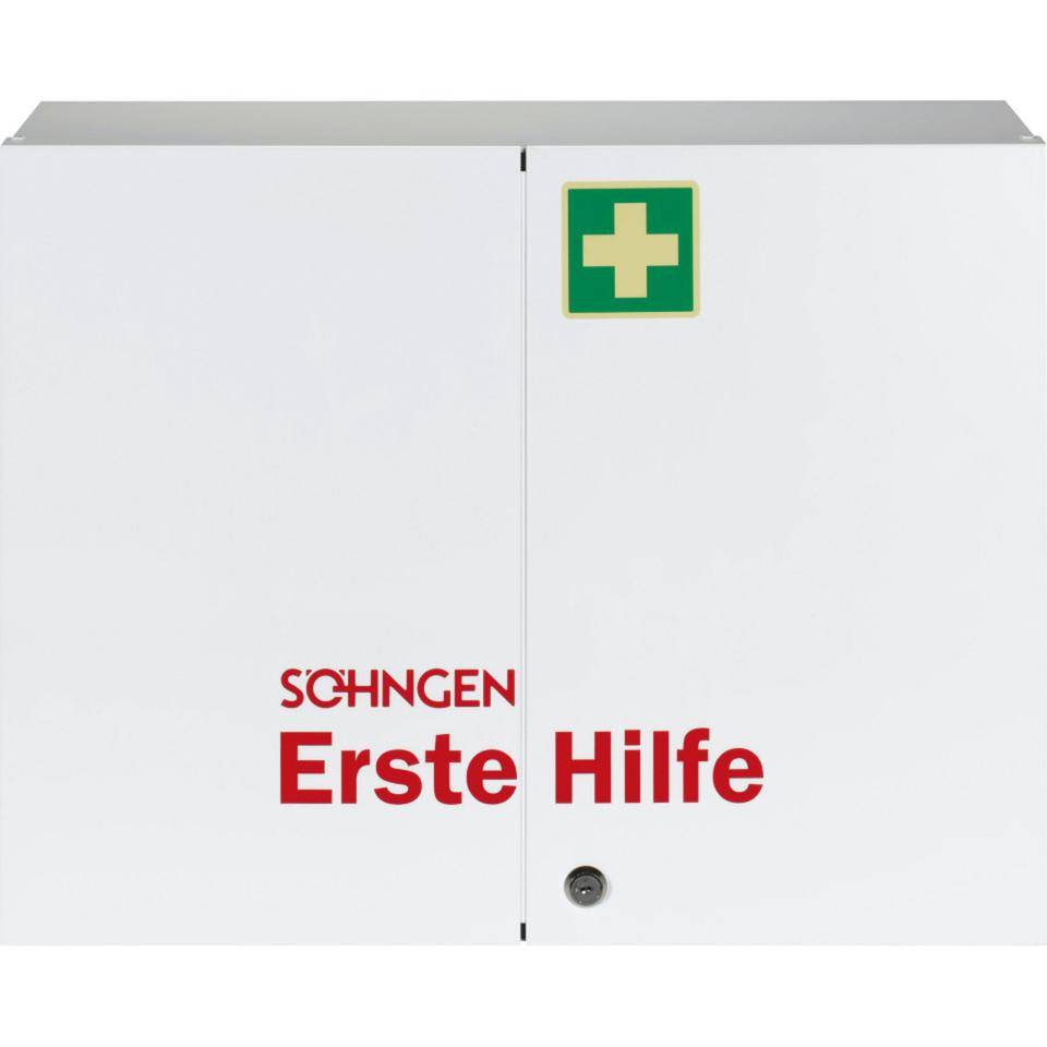 SÖHNGEN® Verbandschrank London, ASR 4.3(DIN 13157), weiß, Stahlblech, 604x462x170mm