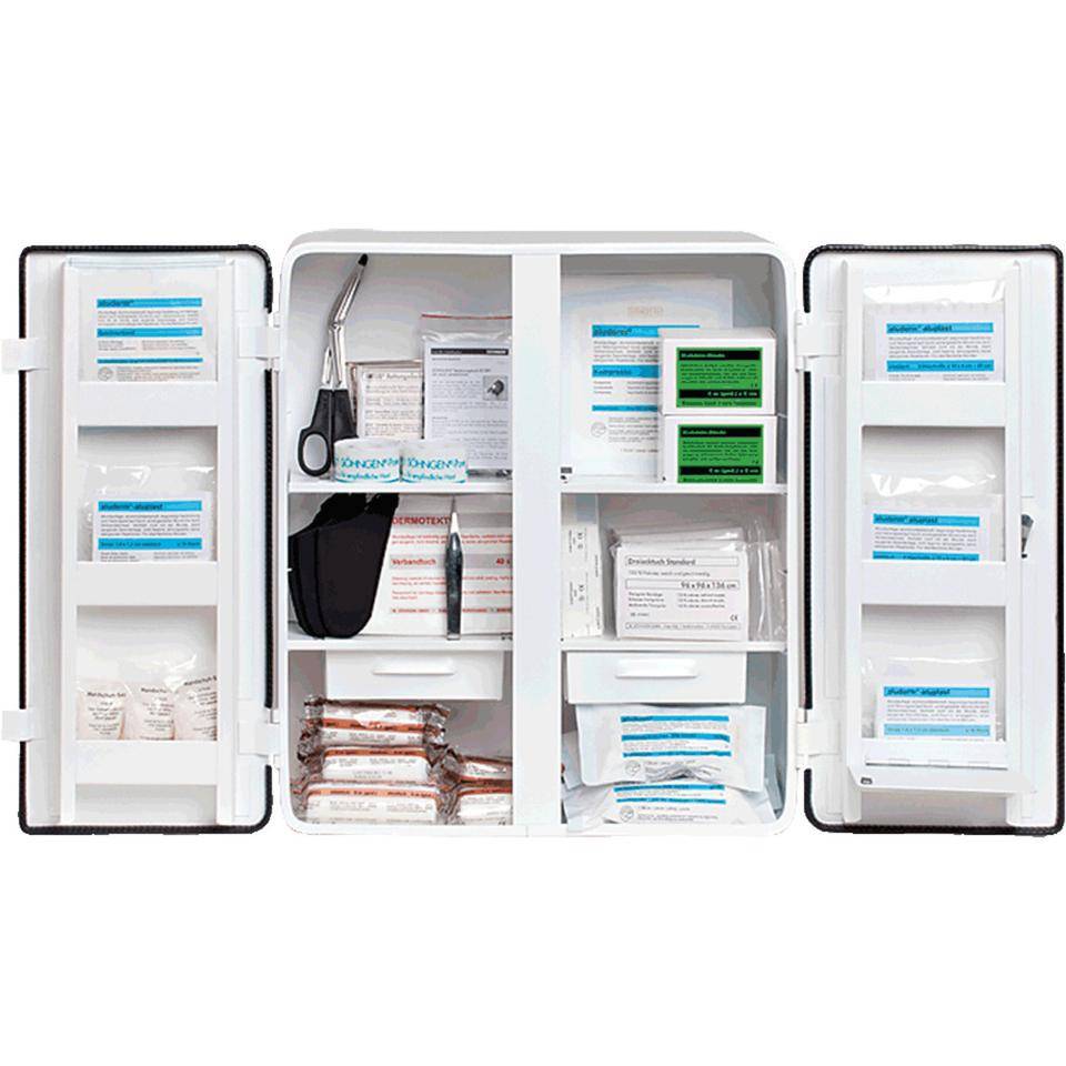 SÖHNGEN® Verbandschrank London, ASR 4.3(DIN 13157), weiß, Stahlblech, 604x462x170mm