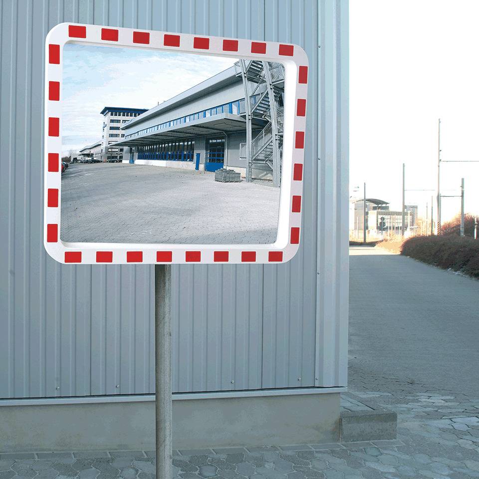 Verkehrsspiegel, Acrylglas, ABS-Kunststoff-Rückwand, Reflektoren RA1, 800x600mm
