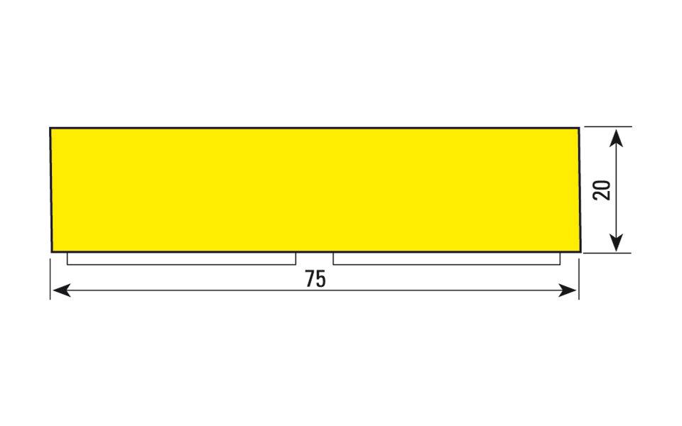 Knuffi Flächenschutzprofil Typ S, selbstklebend/zum Anschrauben, weiß, PU-Schaum, 1m