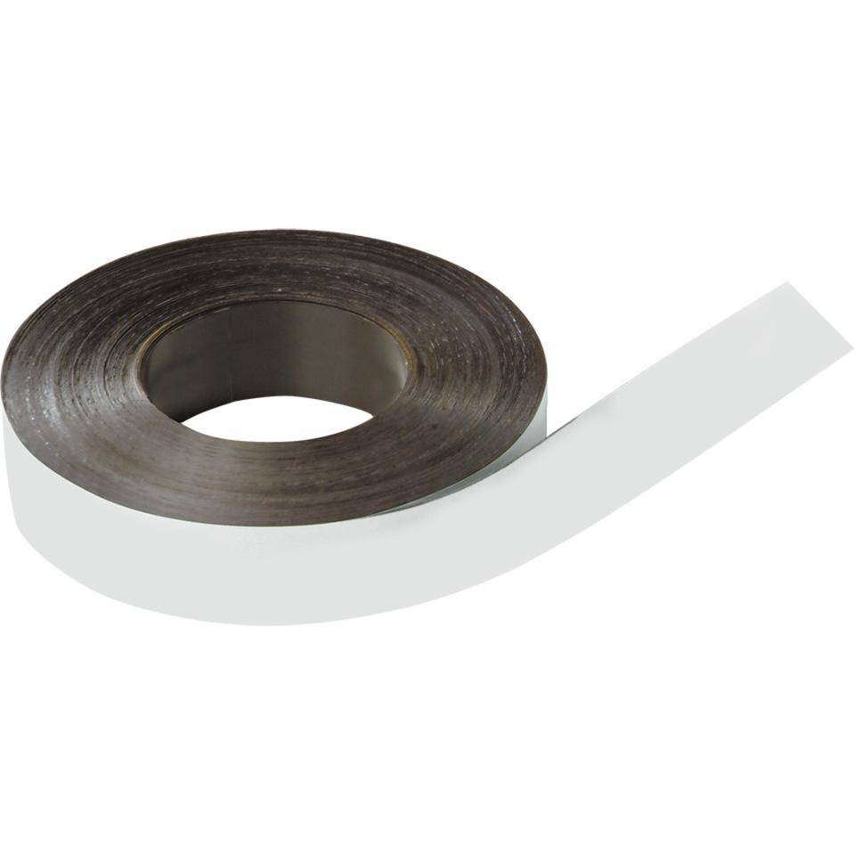 Magnetband, individuell beschriftbar, zum Zuschneiden, weiß, 30mm, 30m/Rolle