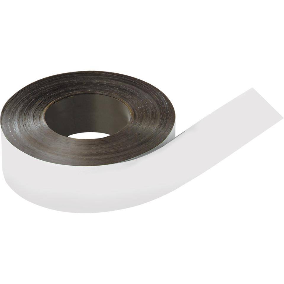 Magnetband, individuell beschriftbar, zum Zuschneiden, weiß, 50mm, 30m/Rolle