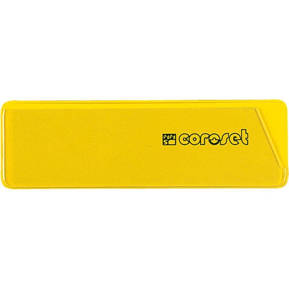 coroset® magnetische Etikettenhalter, gelb, 97x30mm, 100/VE