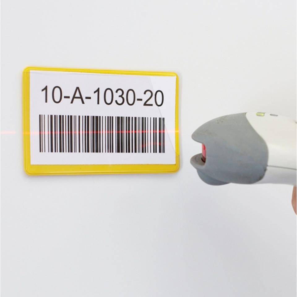 coroset® magnetische Etikettenhalter, gelb, 97x30mm, 100/VE