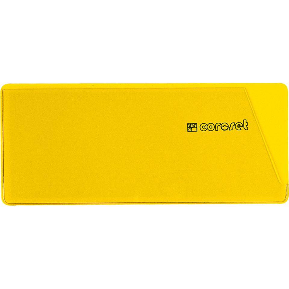 coroset® magnetische Etikettenhalter, gelb, 137x58mm, 100/VE