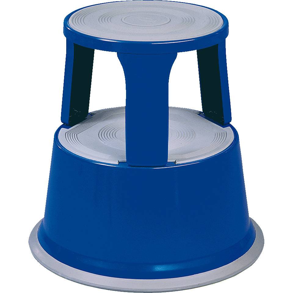 Rollhocker, EN 14183, blau, Stahlblech, 4,9 kg Eigengewicht, H 440mm