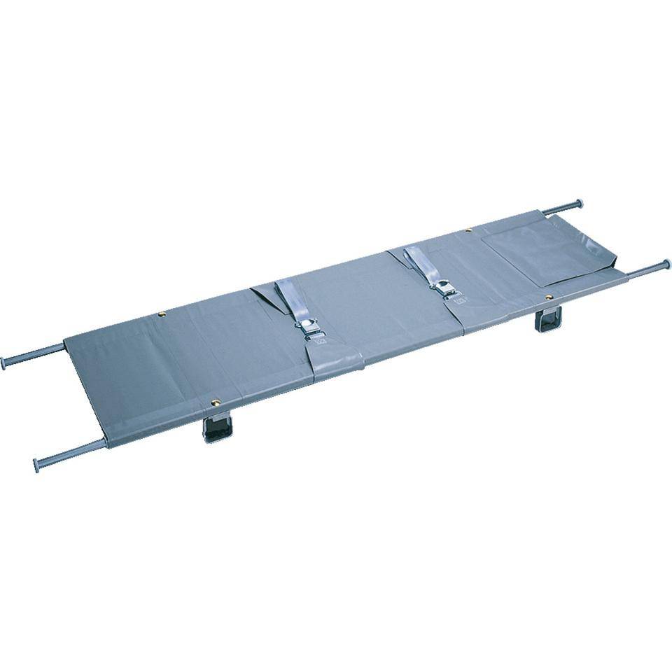 Krankentrage Modell A, Tragkraft 150kg, klappbar, 2302x556x137mm