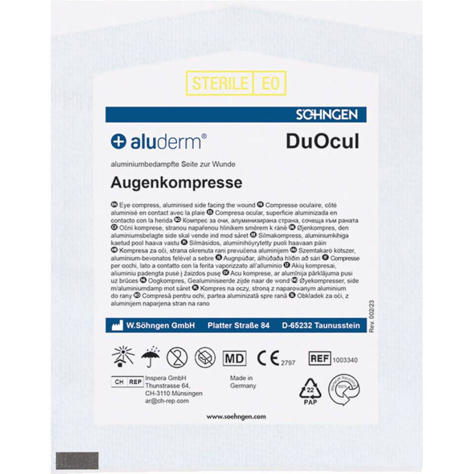 aluderm® Augenkompresse DuOcul, ASR A4.3, 5,5x7,5cm, 5 Packungen á 2 Stück/VE