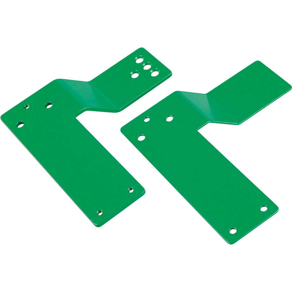 Distanzstück für Glasrahmentüren mit Panikstange, rechts, grün, 170x175x30mm