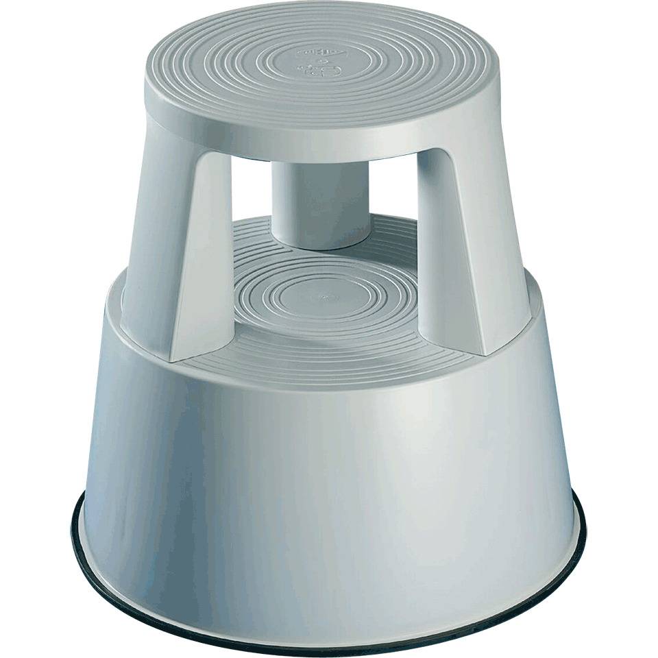Rollhocker, EN 14183, lichtgrau, Polypropylen, Eigengewicht 2,8kg, H 430mm