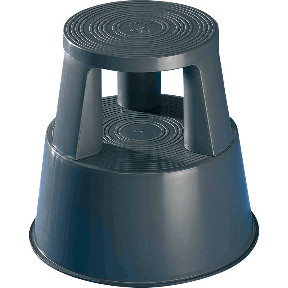 Rollhocker, gemäß EN 14183, grau, Polypropylen, Eigengewicht 2,8kg, H 430mm