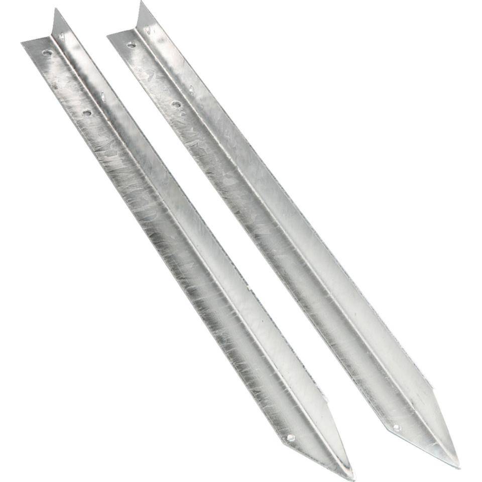 Winkeleisen-Satz, mit Spitze, verzinkt, 4 Bohrungen, 500mm