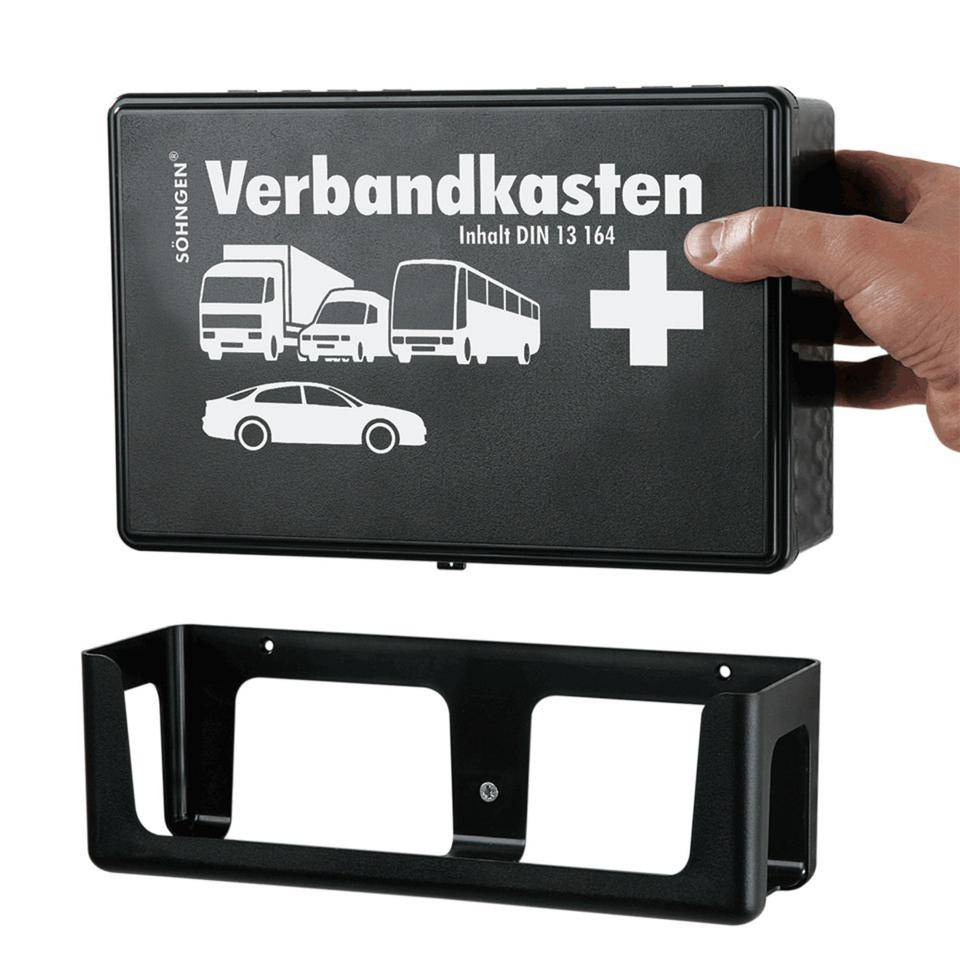 Wandhalterung für SÖHNGEN® Verbandkasten, schwarz, 270x80x90mm