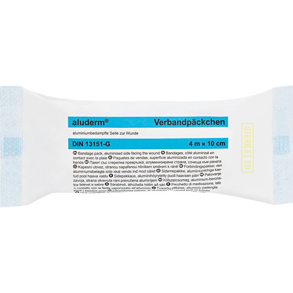 aluderm® Verbandpäckchen, groß, mit Wundkompresse, 400x10cm, 5/VE