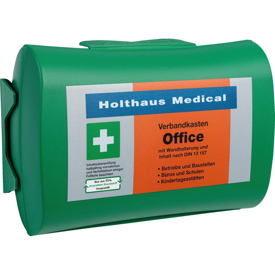 Holthaus Medical Verbandbox Office, gemäß DIN 13157:2021, grün, 270x180x90mm