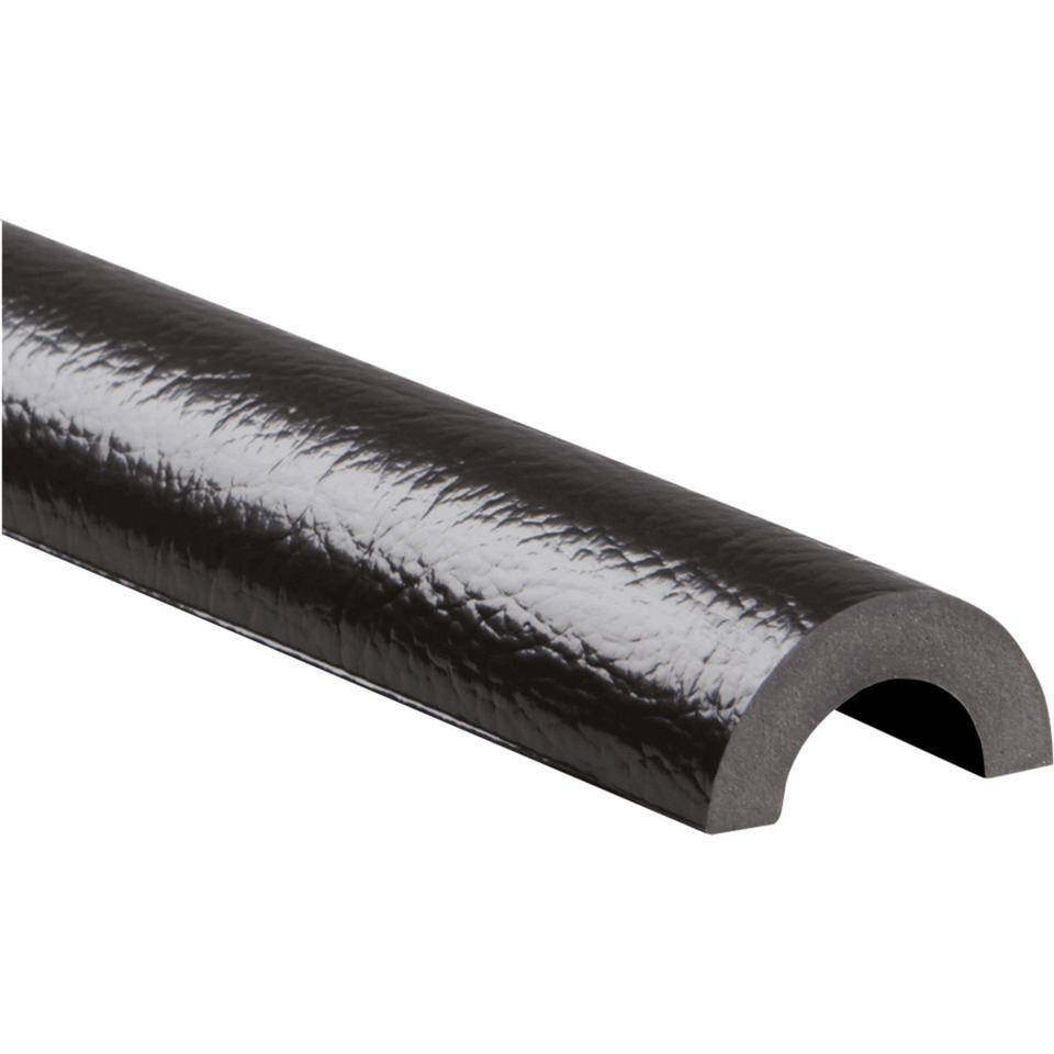 Knuffi Rohrschutzprofil Typ R1, selbstklebend/Schellen, schwarz,PU, Ø 30mm, 1m