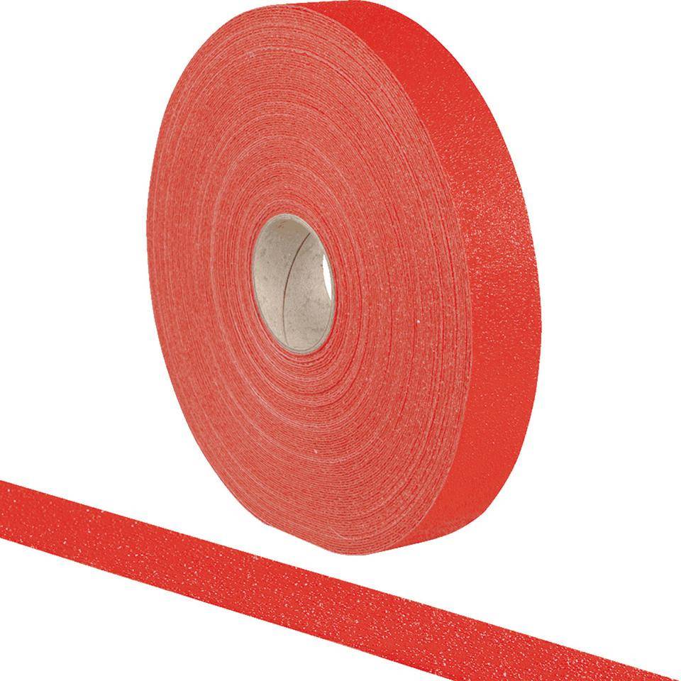 Bodenmarkierungsband Strong, rutschhemmend, rot, Elastomer, 50mm, 50m/Rolle