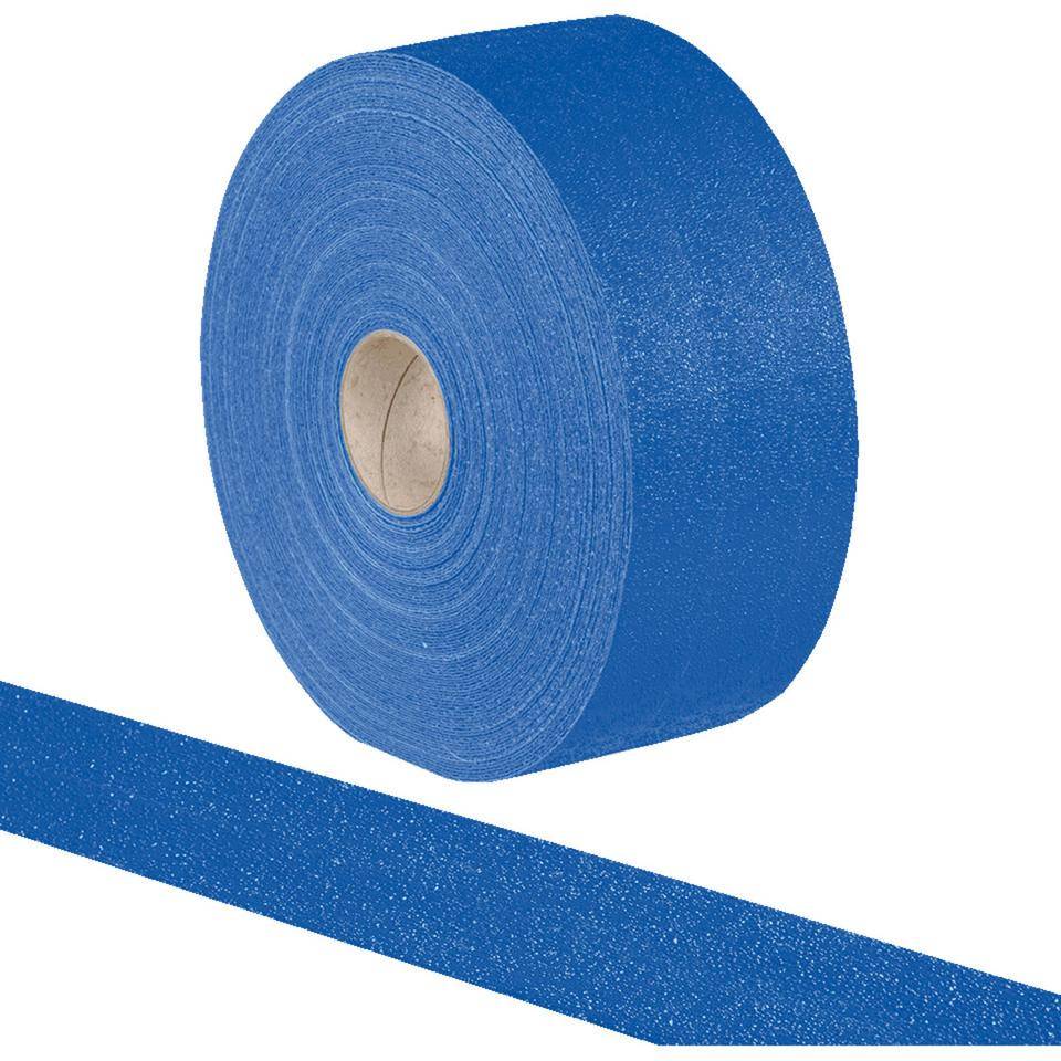 Bodenmarkierungsband Strong, rutschhemmend, blau, Elastomer, 100mm, 50m/Rolle