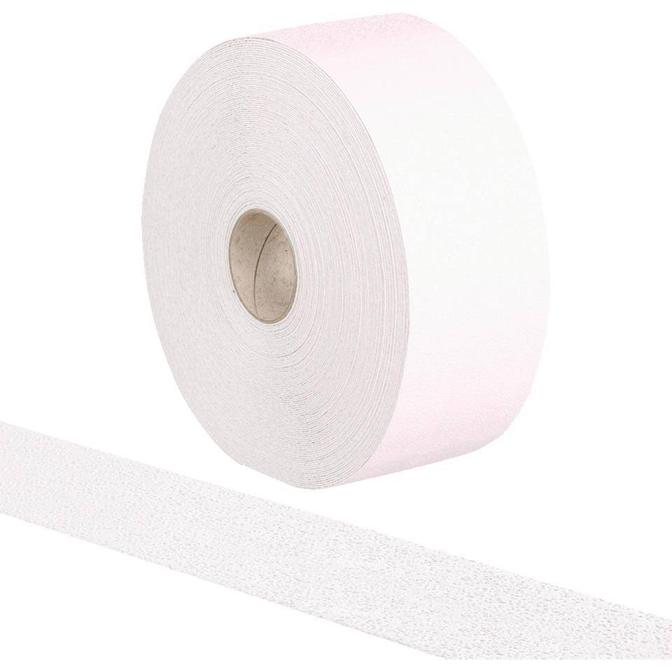 Bodenmarkierungsband Strong, rutschhemmend, weiß, Elastomer, 100mm, 50m/Rolle