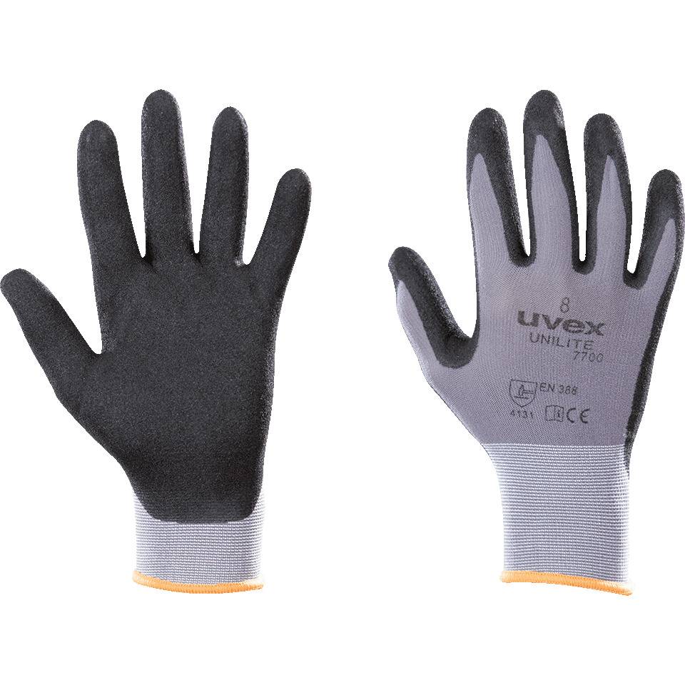 uvex Schutzhandschuh unilite 7700®, Kat.II, extrem leicht, Polyamid, 270mm, Größe 7