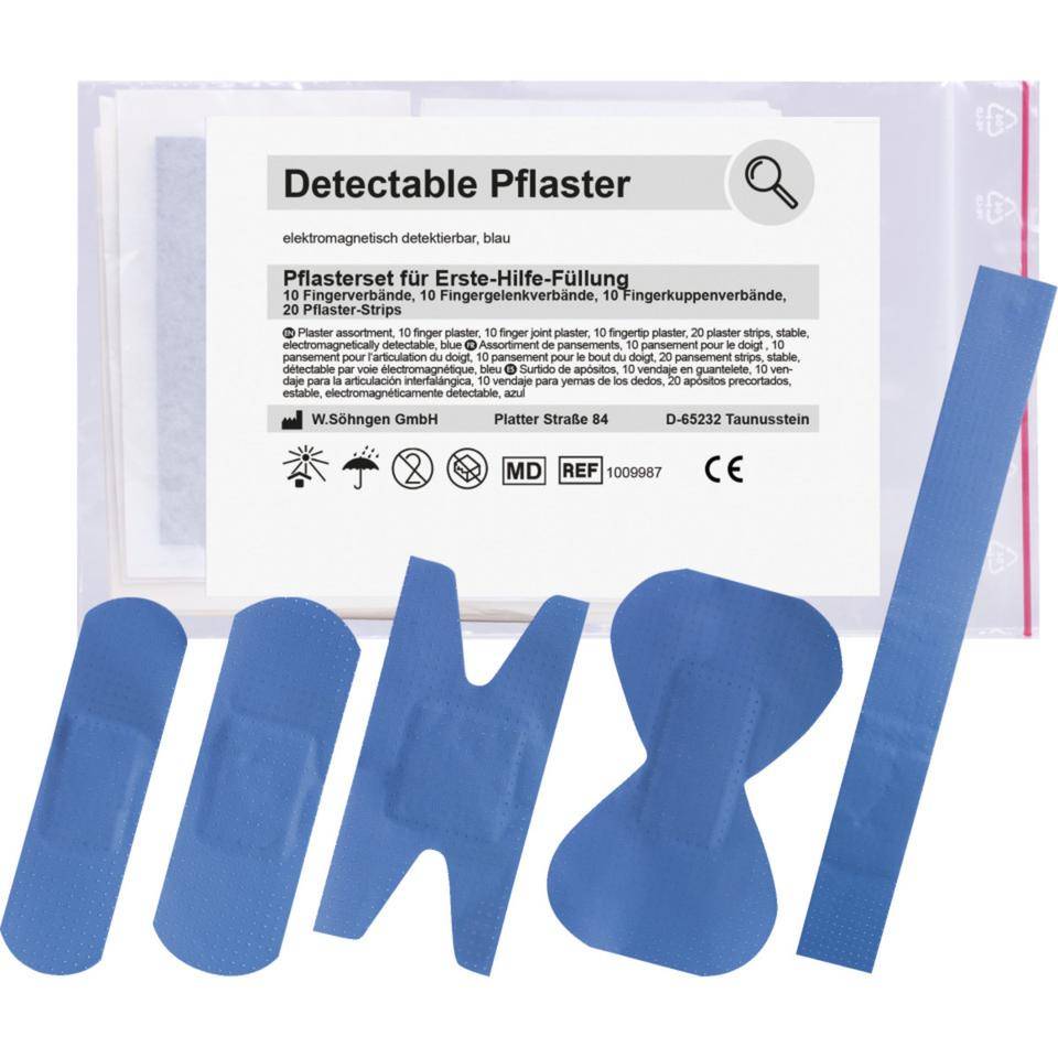SÖHNGEN® detectables Pflasterset, für die Lebensmittelindustrie,blau, 50/VE