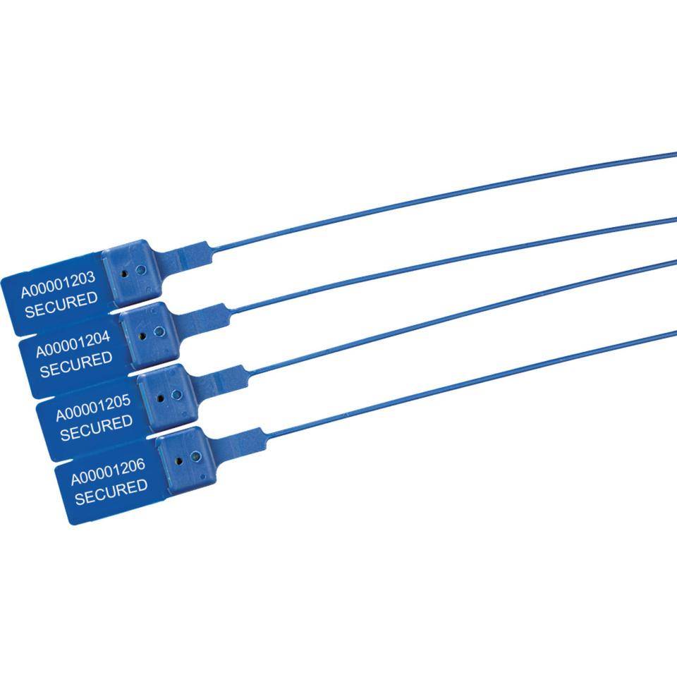 Sicherheits-Zugplombe TEN-LOK 1, blau, Nylon, Einsatzlänge 260mm, Ø 2mm, 1000/VE