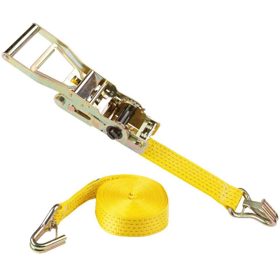 Langhebelzugratsche, EN 12195, Profilhaken und Sicherung, Zugkraft 2500daN, 50mm, 8m