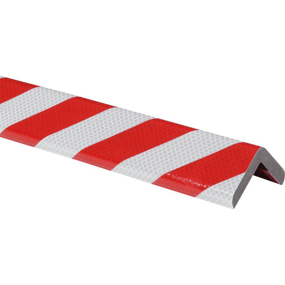 Knuffi Eckschutzprofil Reflective, Typ H+, rot/weiß reflektierend, PU-Schaum, 1m