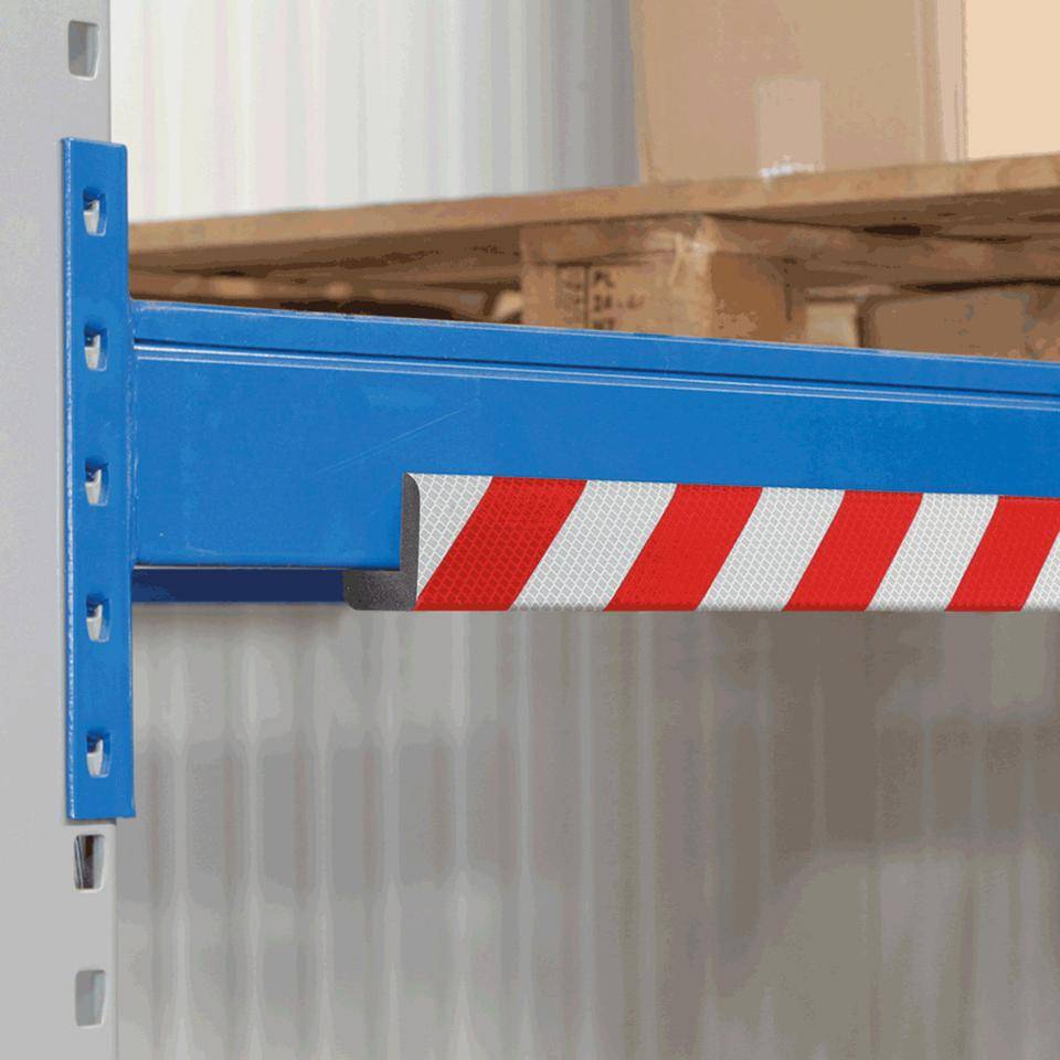 Knuffi Eckschutzprofil Reflective, Typ H+, rot/weiß reflektierend, PU-Schaum, 1m