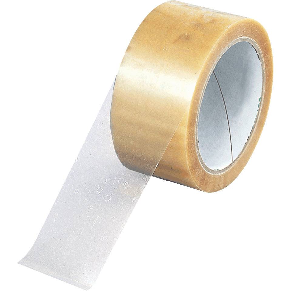 Verpackungsband, transparent, Polypropylen-Folie mit Acrylat-Kleber, 50mm, 66m, 6/VE
