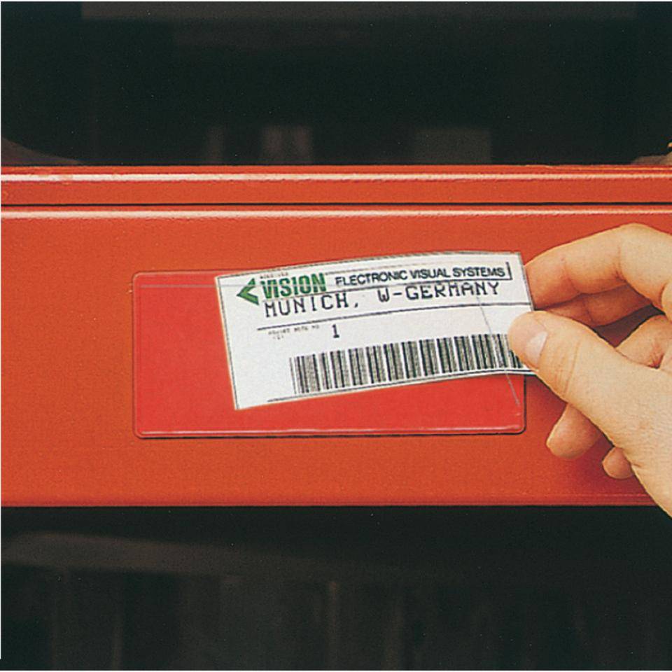 coroset® magnetische Etikettenhalter, rot, 97x30mm, 100/VE