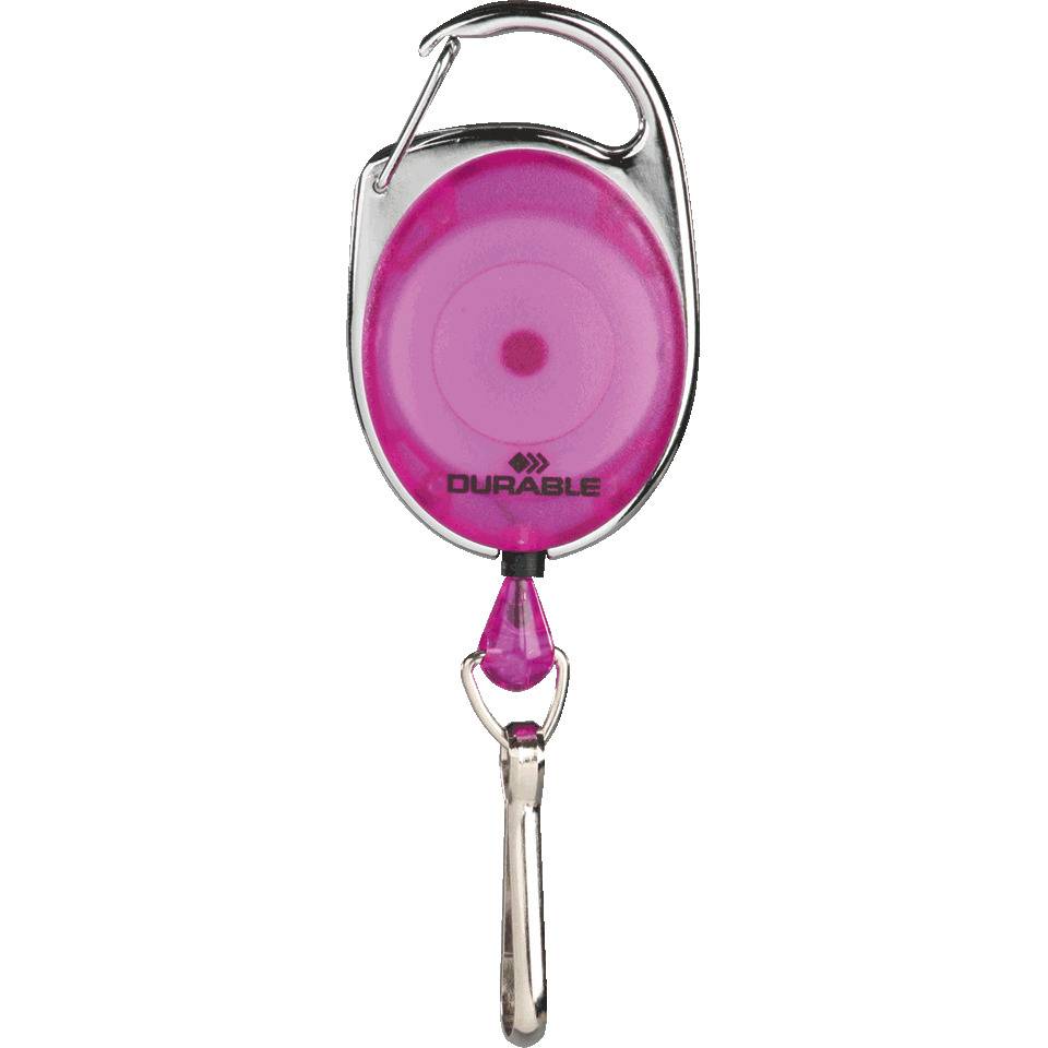 DURABLE Aufrollmechanismus Jojo Style, für Namensschilder, violett, 800mm, 5/VE
