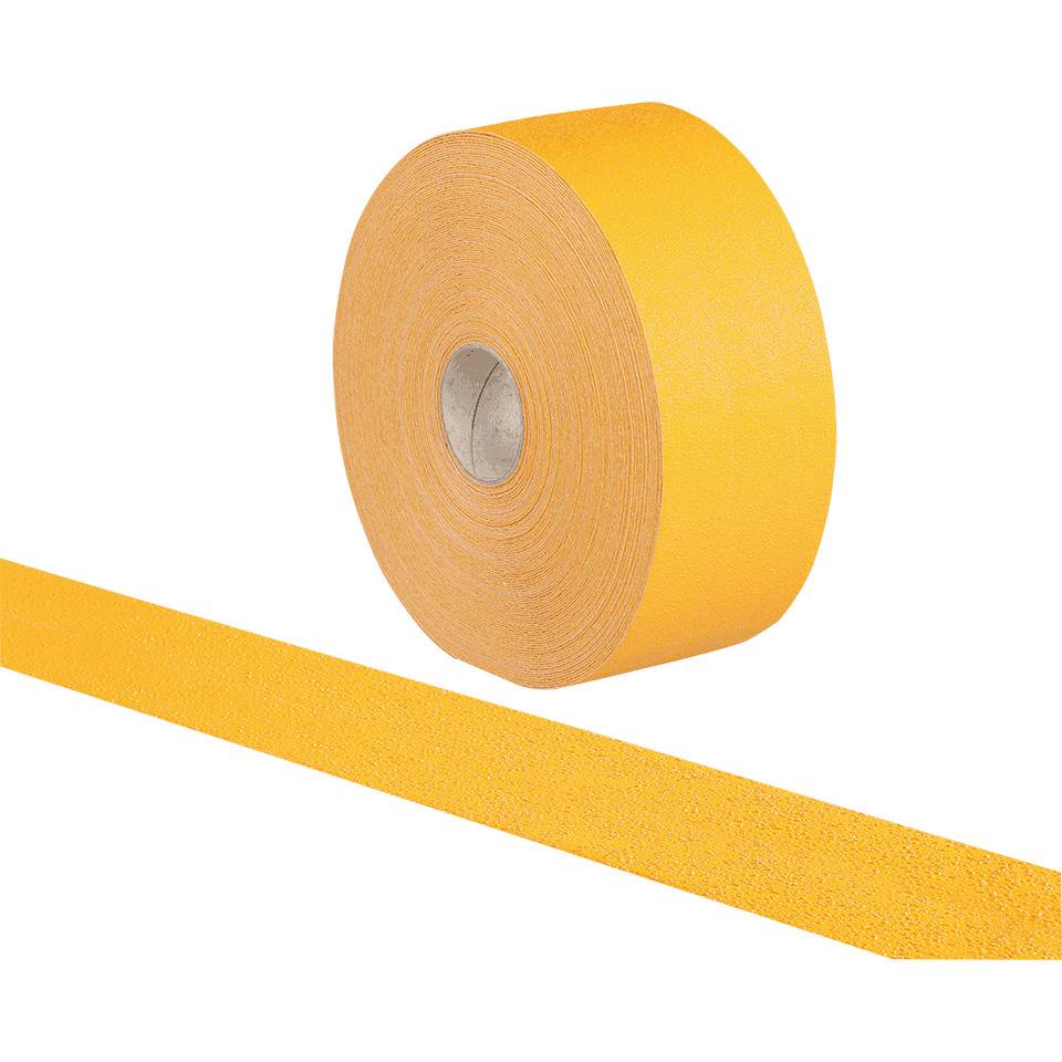 Bodenmarkierungsband Strong, rutschhemmend, gelb, Elastomer, 100mm, 50m/Rolle