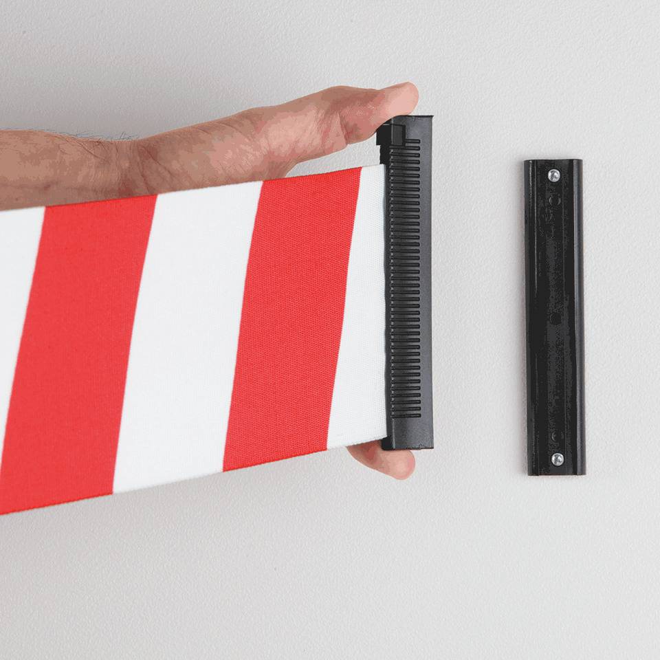 RS-GUIDESYSTEMS Wandclip, zum Einhängen des 100mm-Gurtes, schwarz, Kunststoff