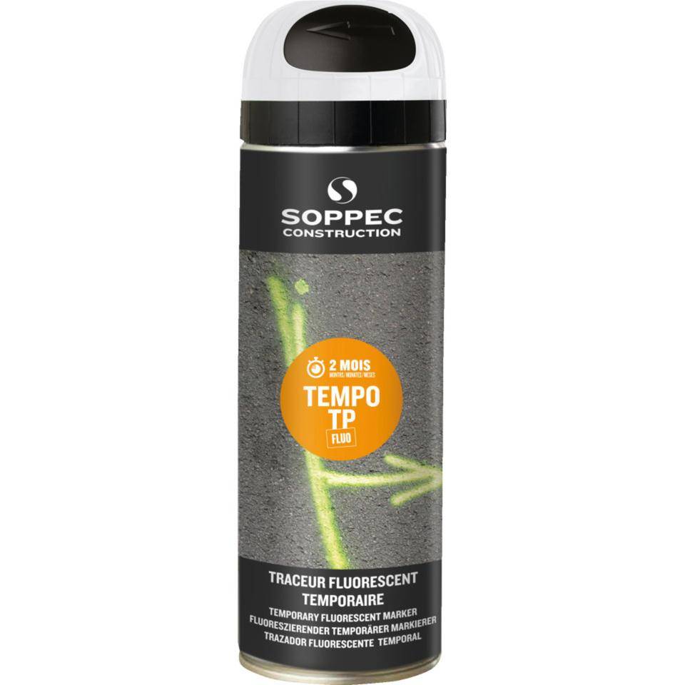 SOPPEC Markierfarbe Tempo T.P., für ca. 8 Wochen, weiß, 500ml/Dose