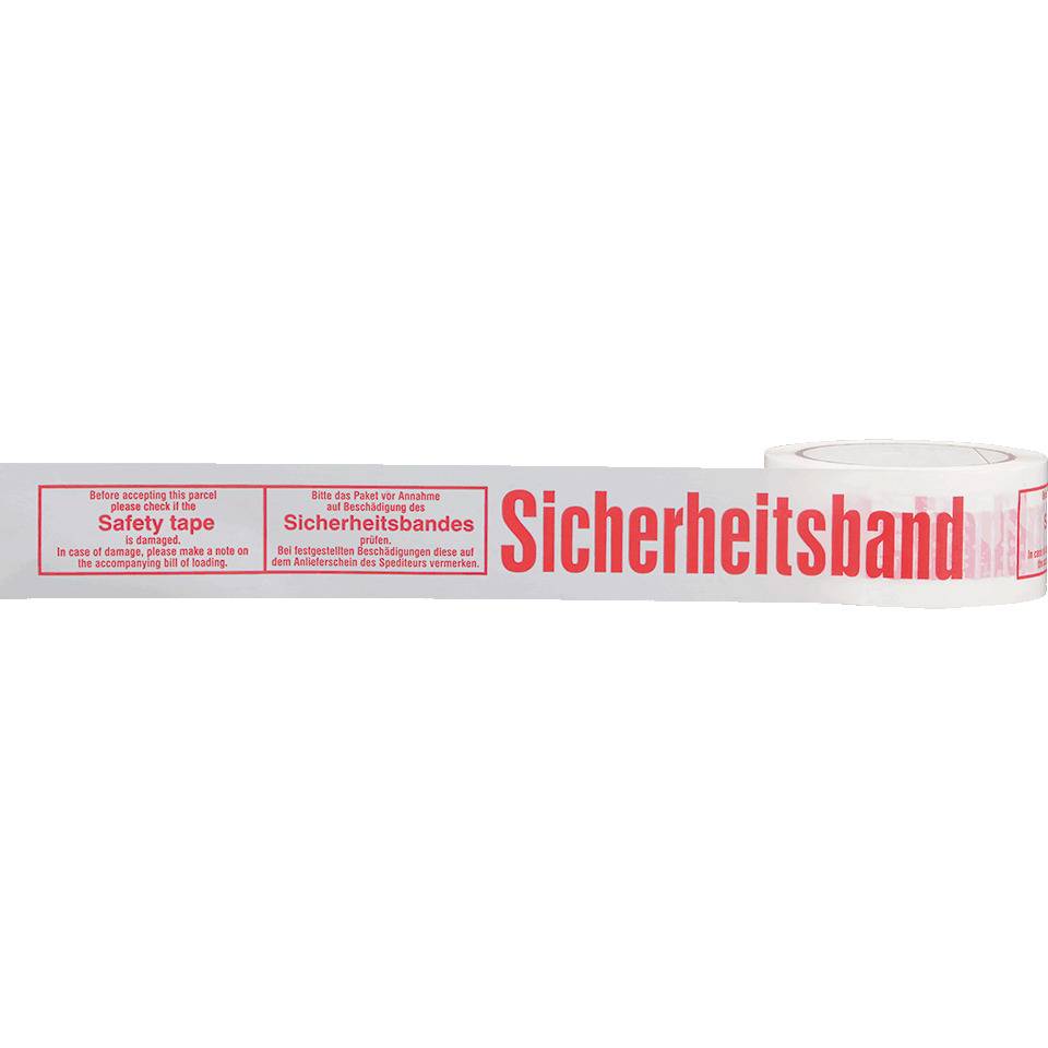 Warnband Sicherheitsband, weiß/rot, Polypropylen, 50mmx66m, 6 Rollen/VE