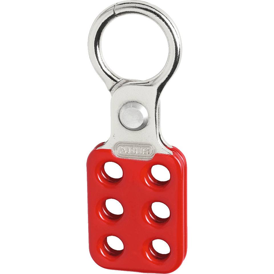 ABUS Multi-Schließklammer (klein), für 6 Schlösser, rot, Aluminium, 112x40x10mm
