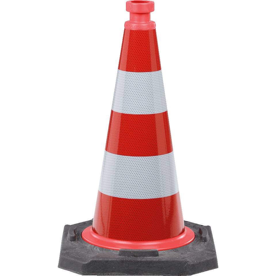 Leitkegel, BAST V4-06/2012, Klasse 3, rot/weiß, PVC, Typ 2 Folie, 500mm, 3kg