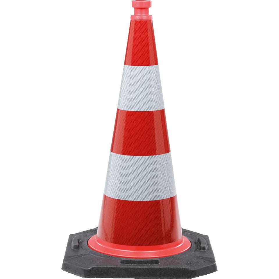 Leitkegel, BAST V4-08/2012, Klasse 3, rot/weiß, PVC, Typ 2 Folie, 750mm, 6kg