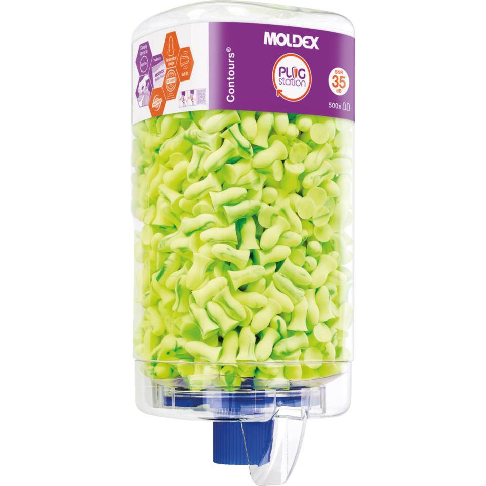 MOLDEX Gehörschutzstöpsel Contours® 7450 01, Kat.III, grün, Polyurethan, 500 Paar/VE