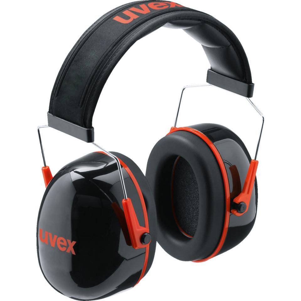 uvex Kapselgehörschützer K3, Kat.III, EN 352-1, mit Kopfband, rot/schwarz, 297g